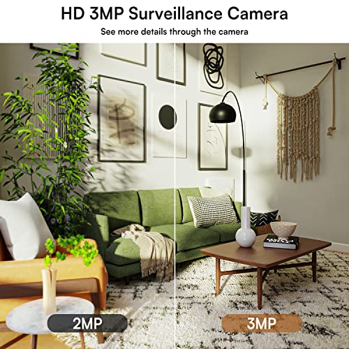 Xvim 2Pack 3Mp Light Bulb Security Camera, 2.4Ghz Wifi Wireless Home Surveillance Camera, 360 Degree View Lens Hd Night Vision, 2-Way Audio, Human Motion Detection & Alarm #TOP3
