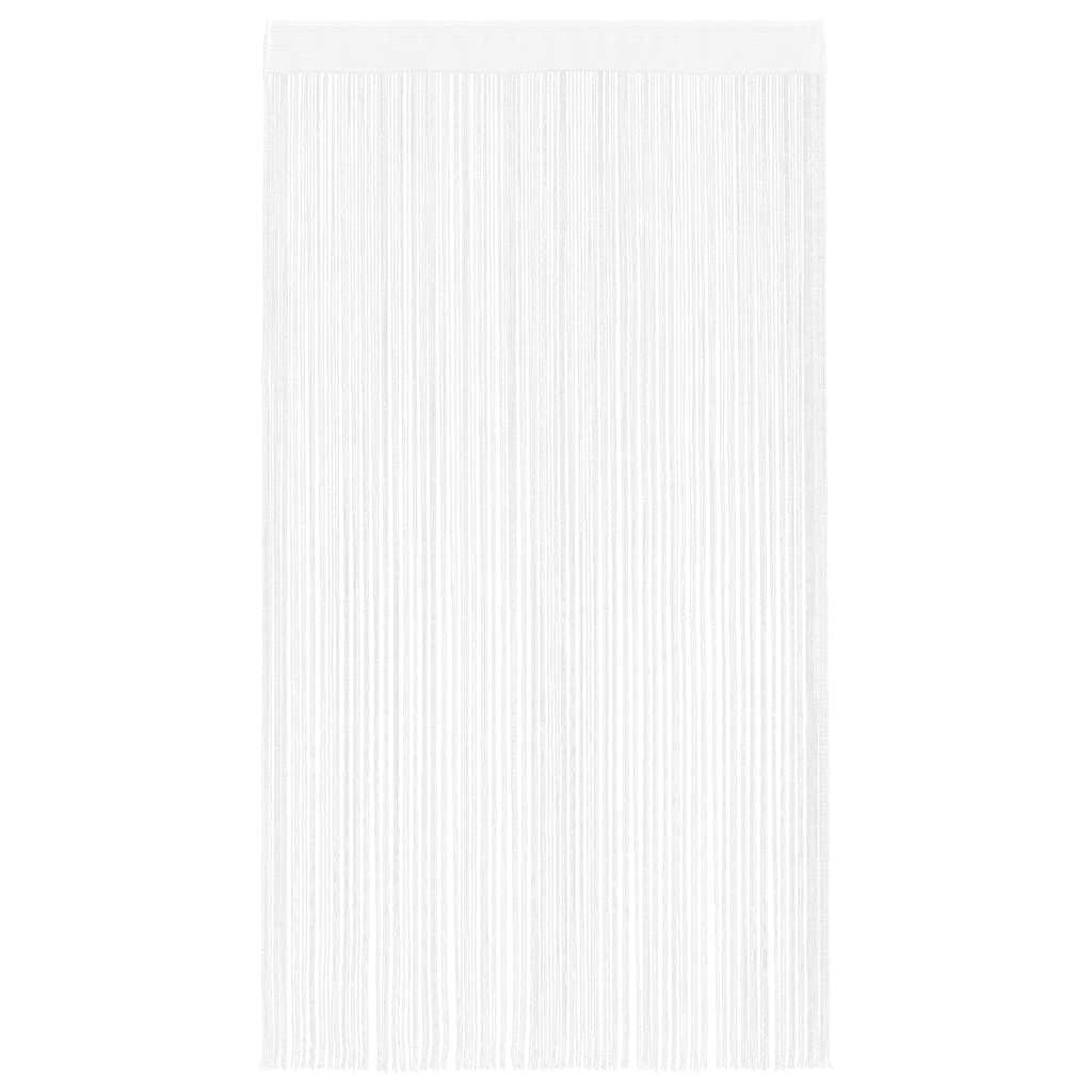 Lot de 2 rideaux à fils, 100 x 250 cm, blanc