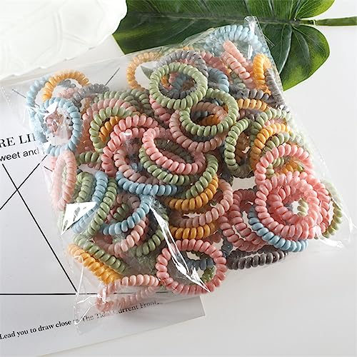 Élastiques à cheveux nylon pour queue de cheval et tresses : lot de 100 attaches souples