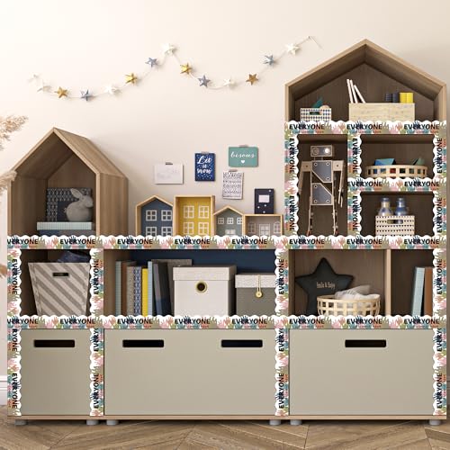 Image of BeYumi Boho Diversity Border Trim - 65ft Back to School Everyone is Welcome Here Rolled Border Trim Multicultural Equality Inclusive Bulletin Board Classroom Chalkboard Kindergarten Elementary Decor