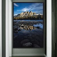 Framed Canvas Wall Art Mountain Lake View Global Landscape Mountain Multicolor Photography Relax/Calm - 16x24 inches