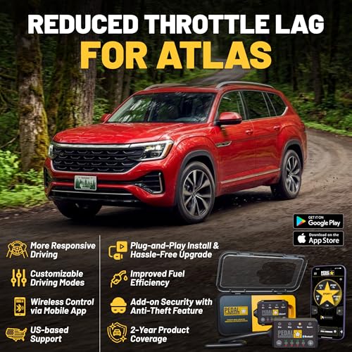 Image of PEDAL COMMANDER for Volkswagen Atlas 2018-2026 Throttle Response Controller - Anti-Theft, 4 Driving Modes, App Control, Throttle Controller Performance Upgrade, Atlas Accessories