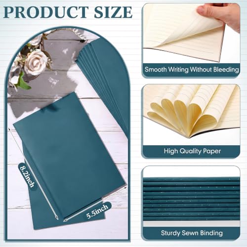 Image of Mimorou 100 Pcs A5 Journals Notebooks Bulk,Dark Green,Lined