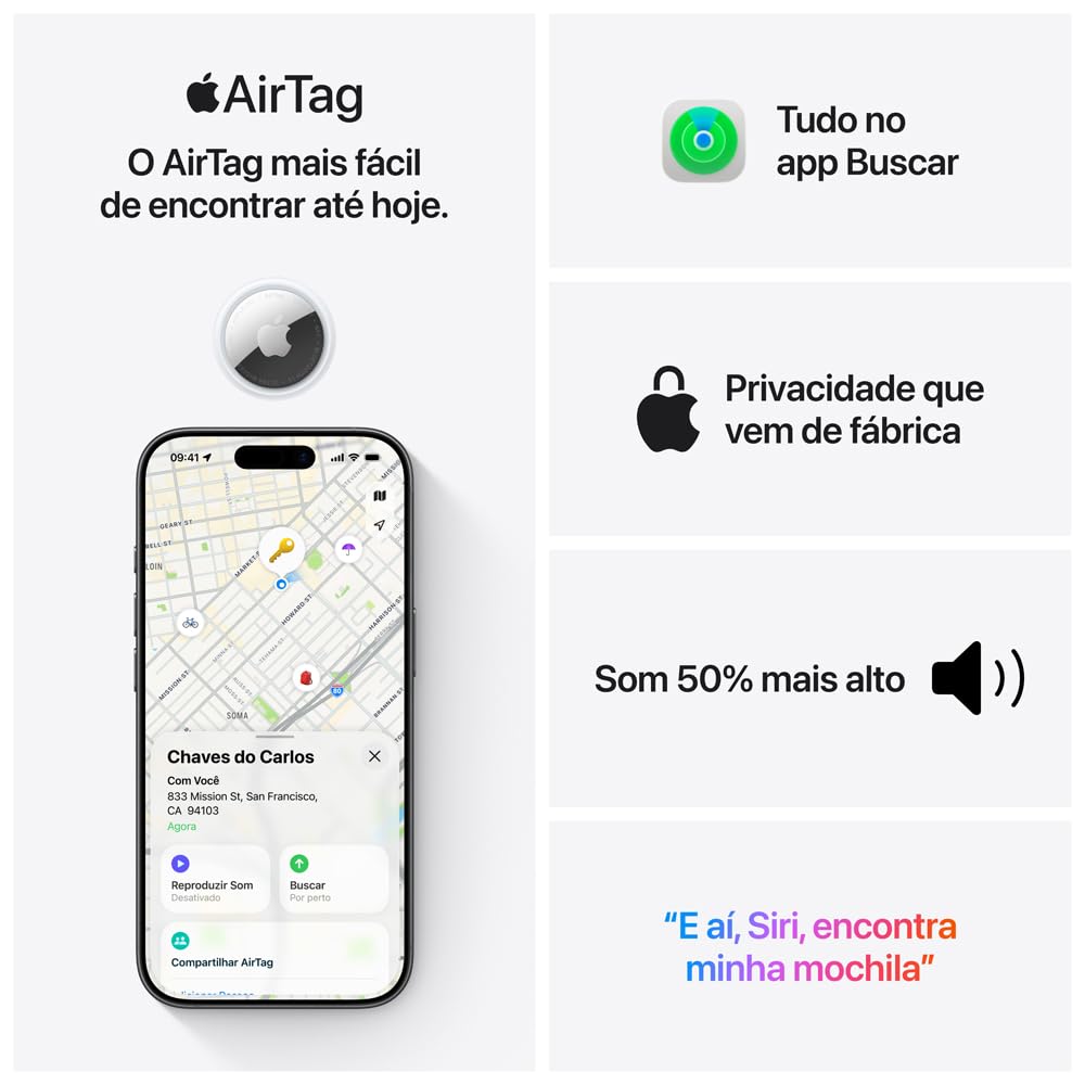 AirTag4個×2 Apple AirTag, pack de 4 ​​​​​​​ (2ª geração) | Amazon.com.br