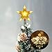 Produktbild Happylohas weihnachtsstern Topper, christbaumspitze weihnachtsstern, weihnachtsbaumspitze, Weihnachtsbaum Stern Topper, mit Filament, für weihnachtsbaumschmuck (Light-S-warm white-02)