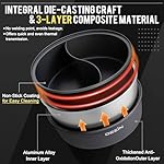 Dezin Hot Pot Electric with Divider, 6L Double-Flavor Shabu Shabu Pot, Dual Sided Removable Non-Stick Hotpot Pot Electric, 3" Depth Chinese Hot Pot with Multi-Power Control, 2 Silicone Ladles Included - Image 3