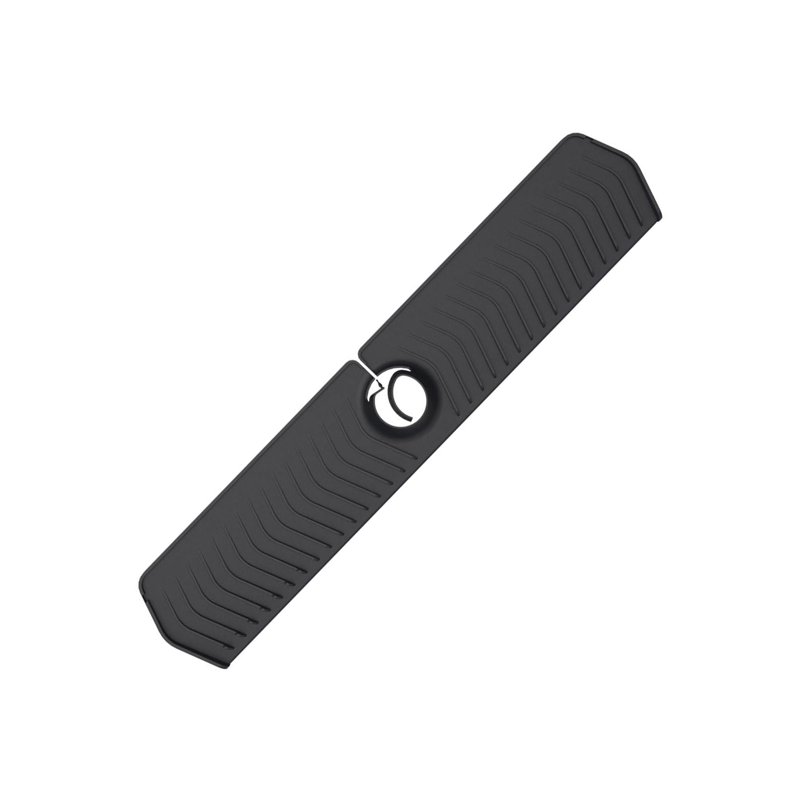 Msioytog Black Silicone Drip Catcher Featuring Slanted Design To Liquid Pooling On Counter Kitchen Club Drainage Mat