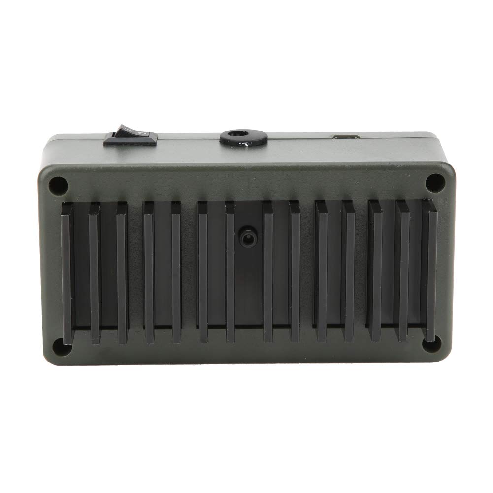Dilwe Lettore Audio per Uccelli Altoparlante Elettrico per Uccelli in ABS con Doppie Trombe da 35 W, Timer LCD di Alimentazione da 12 V e Selezione di Brani USB per il Controllo degli all'aperto e
