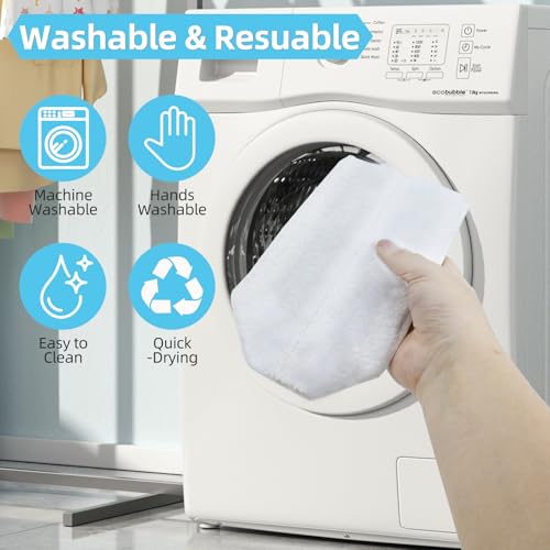 6 Stück Ersatzbezug für Vileda H2PrO Bodenwischer, Mikrofaser Bezug für O-Cedar H2prO Flachwischer, Maschinenwaschbar, Wiederverwendbar, einfache Befestigung am Rahmen, für alle Hartböden