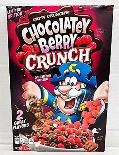 Cap'n Crunch Chocolatey Berry Cereal 12.5 oz Captain Crunch Limited Edition( 1 pack )