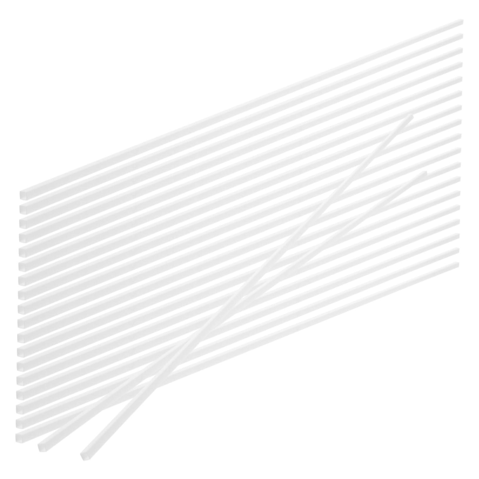 ARTIBETTER 1set Hollow Square Tube Sand Material Square Tubing Connectors Block Rods Square Tube Crafting Tubing Landscape Tube Square Tubes Plastic Tube Plastic Tube White Abs 20pcs