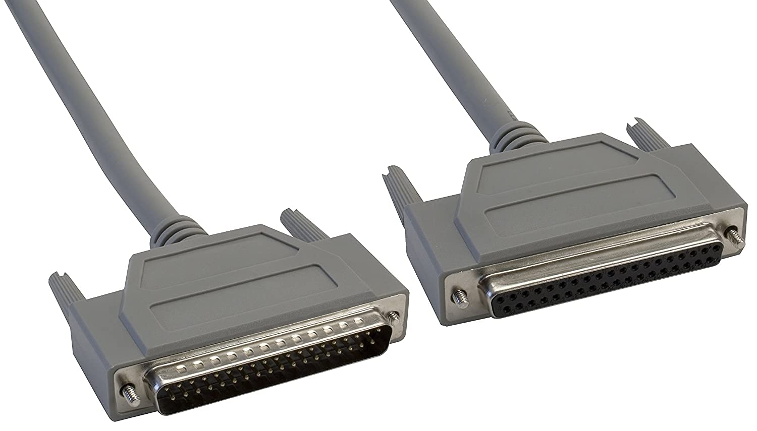 Amphenol CS-DSSMDB37MF-005 37-Pin DB37 D-Sub Cable, Shielded, Male/Female, 5', Gray