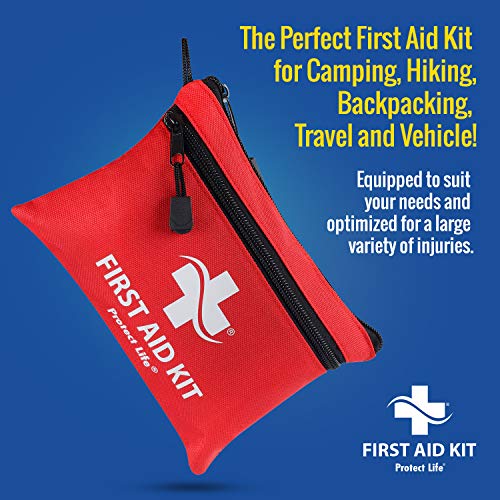 First Aid Kit - 100 Piece - Small First Aid Kit for Camping, Hiking, Backpacking, Travel, Vehicle, Outdoors - Emergency & Medical Supplies - Image 9