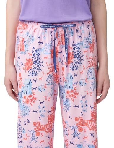 Image of HUE Women's Spring Pajama Separates Soft Whimsical Print Pjs with Flowers, Animals, Garden Themed Pjs, Cocktails