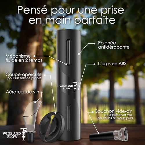 Ouvre bouteille électrique Wine and Flow pour vos soirées et repas - 8