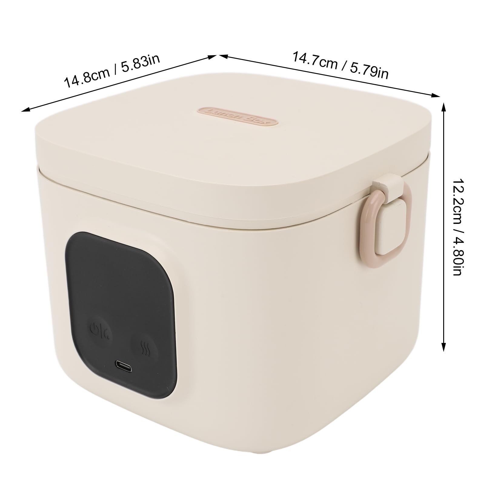 Riscaldatore Alimentare Elettrico per il Cibo con Batteria da 14000 MAh LI Incorporata, 304 Contenitore in Acciaio Inossidabile 800 Ml di Grande capacità, Semplificando la