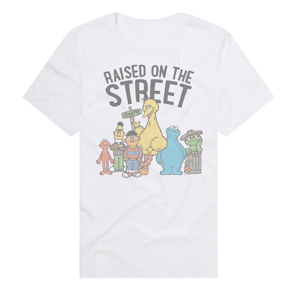 Popfunk Official Sesame Street Adult Unisex Classic Ring-Spun T-Shirt Collection
