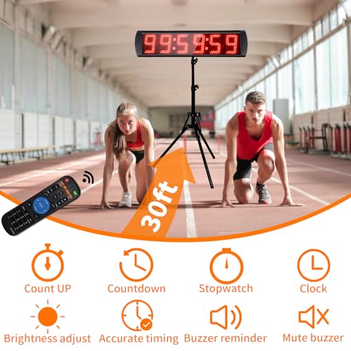 GAN XIN Large Race Clock with Tripod for Running Events,Remote & APP by GAN XIN - Used condition - Image 3