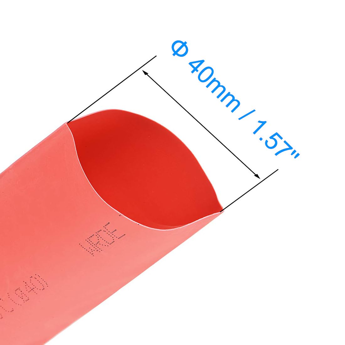 Unifizz Heat Shrink Tubing 40mm Dia 66mm Flat Width 2:1 Ratio Shrinkable Tube Cable Sleeve 1m - Red - Image 2