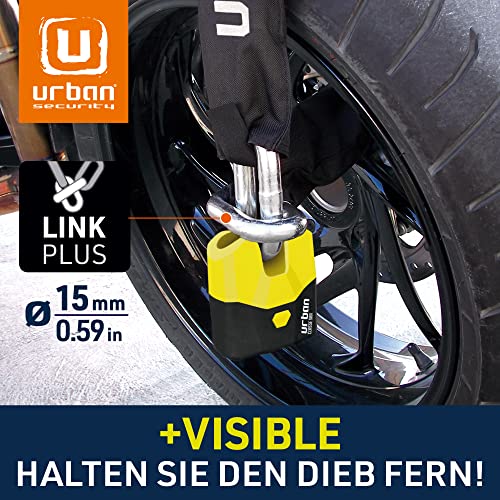 Motorrad Kettenschloss Urban U8K120 mit Vorhängeschloss und Kette