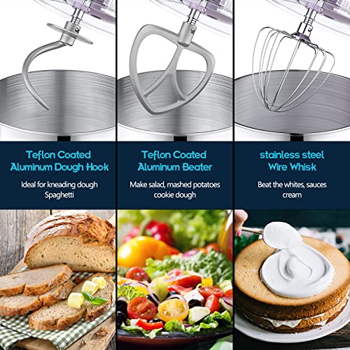 1500W Küchenmaschine Knetmaschine Camic 8L Küchenmaschine Rührgerät Multifunktionsmischer geräuscharm leistungsstark und… – Bild 3