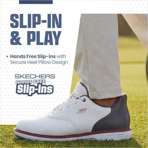 Image of Skechers Men's Prestige Slip-Ins Golf Shoe | Golf, Waterproof, Slip-ins, Arch Fit, ECO FLIGHT Cushioning, Premium Leather, Lightweight