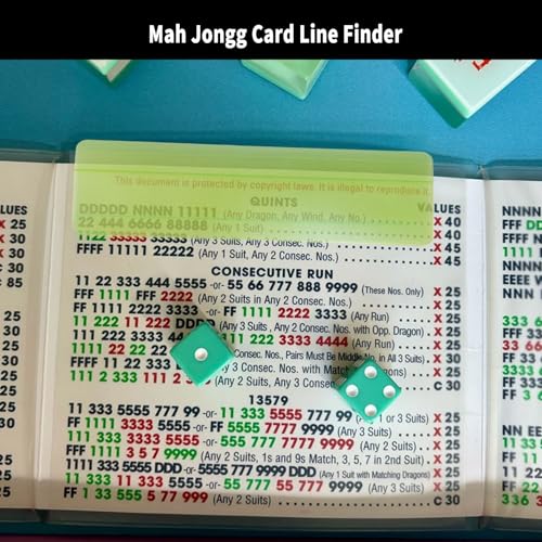 Kit de 4 Guías para Mahjong para localizar líneas miniatura 3
