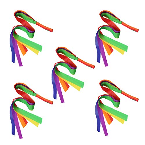 F Fityle 5x Fitas De Dança Rítmica Ginástica Cheerleading Streamer Ballet Dancing Toy
