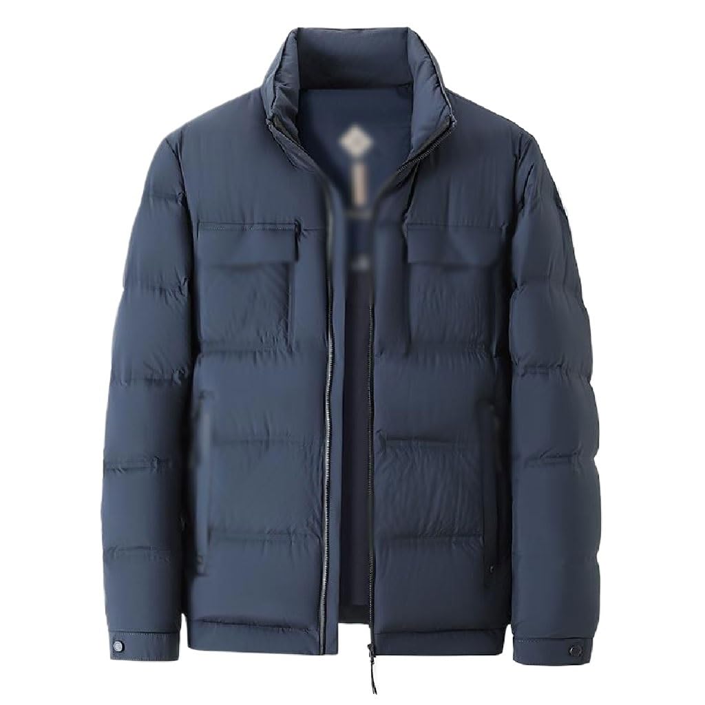 JFDBGU Chaqueta de plumón con Cuello Alto de otoño e Invierno Chaqueta de plumón Gruesa y cálida Corta(XL)