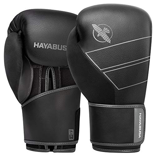 Hayabusa S4 Leather Boxing Gloves for Men & Women - Black, 16oz