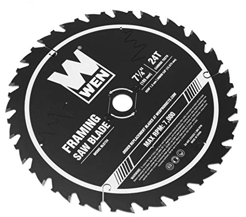 Wen Bl0724 7.25-Inch 24-Tooth Carbide-Tipped Professional Framing Saw Blade For Miter Saws And Circular Saws #TOP3