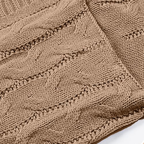 Angxiwan Strickjacke Strickjacke Gestreift Strickpullover Offene Feinstrickpullover Winter Herbst Dicke Strickmantel mit Taschen Flauschiger Langarm Damenstrickjacke Sweatshirt Damen Baumwolle