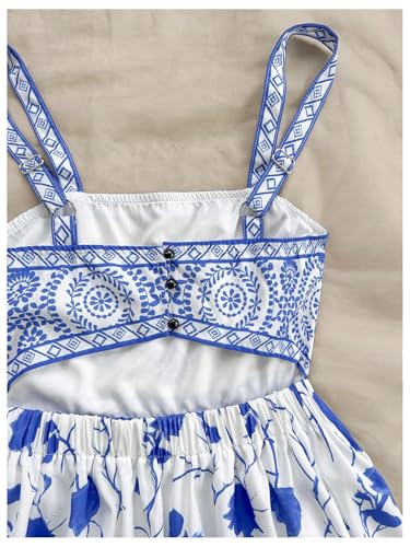 MakeMeChic Women's Summer Tribal Print Cami Dress Sleeveless A Line Flare Mini Dresses Boho Sundress3