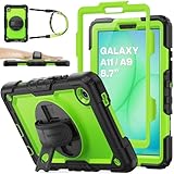 【Custodia antiurto con pellicola protettiva】: questa custodia per Galaxy Tab A11/A9 8,7 pollici 2025/2023 è composta da una copertura frontale in plastica rigida di alta qualità, un guscio interno antiscivolo, una custodia in silicone morbida e una protezione per lo schermo integrata che protegge completamente il tablet dai danni causati da cadute, graffi o urti.
