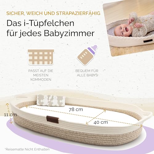 Moseskorb Yunioo Wickelkorb für Babys mit Reisewickelauflage