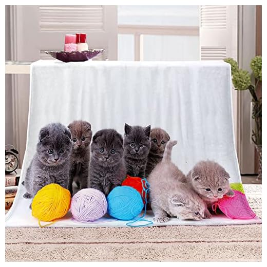 GCYKGL 3D-tryckt filt sträng boll kattunge ultramjuk mikroflanell filt varm 3D-tryck överkast heminredning för säng soffa resa 180 x 190 cm
