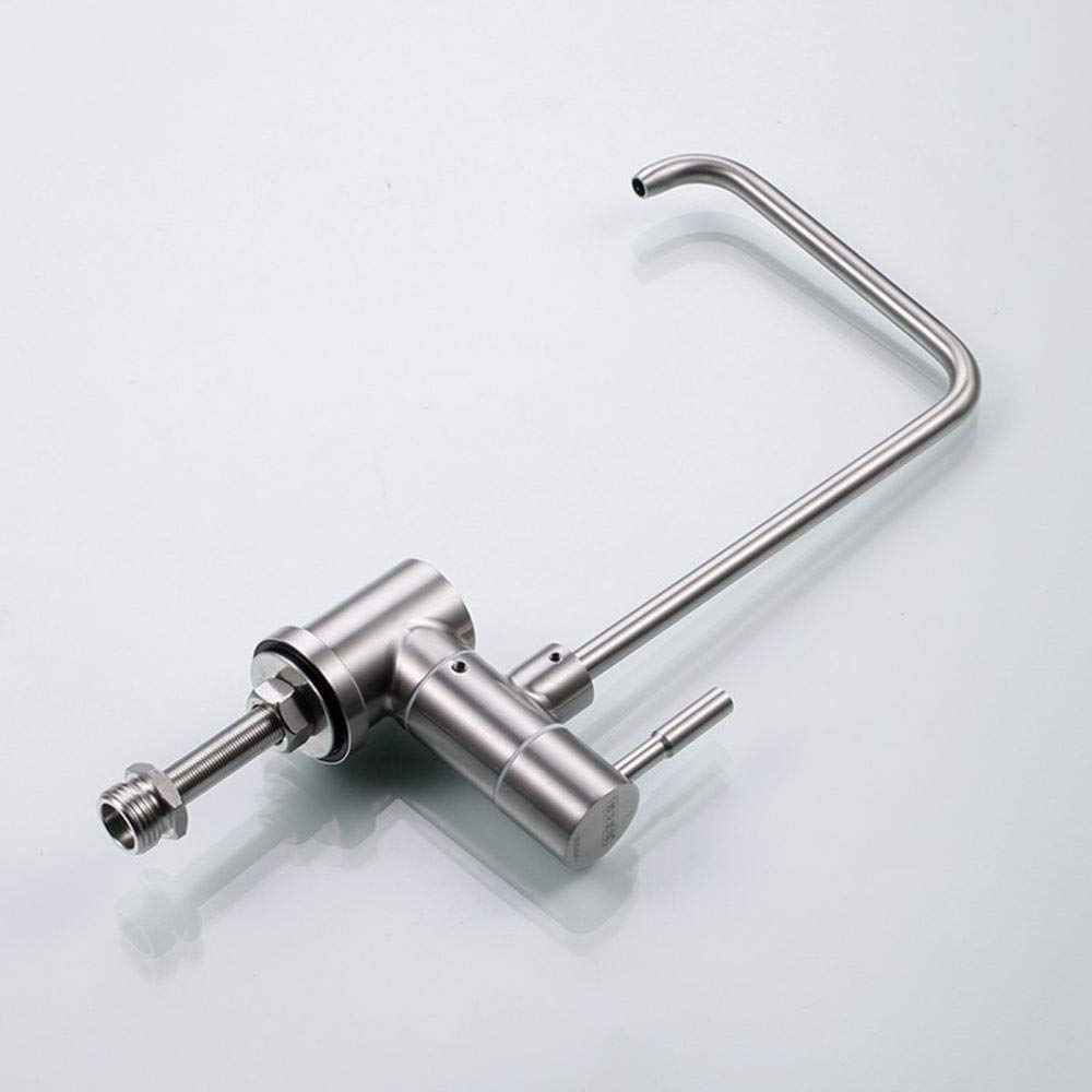 s 1/4'' Filtro per Acqua Potabile ad osmosi Rubinetto per Acqua Pura in Acciaio Inossidabile da Cucina Rubinetto per Acqua Potabile Dritto Pieghevole-A wwyy