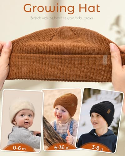 FURTALK Toddler Beanie Baby Boys Girls Beanies Kids Winter Hats Children Knit Warm Caps