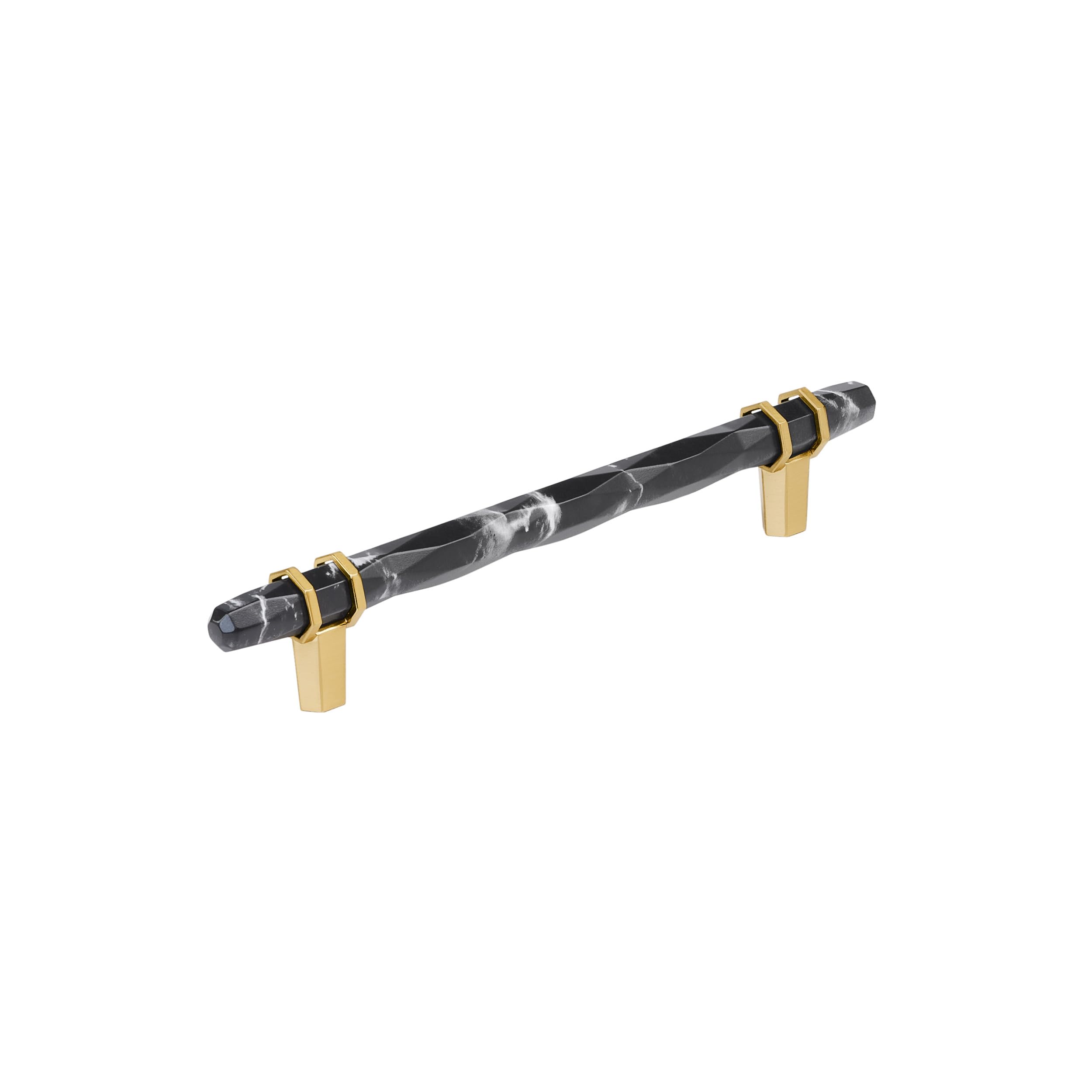 Amerock 6-5/16" Carrione Marble Black/Champagne Bronze Drawer Pull