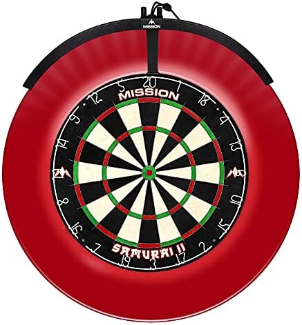 Mission Darts TOR100 Torus 100 | Dartboard LED Folding Portable Travel Lighting System, Sand Blasted Black