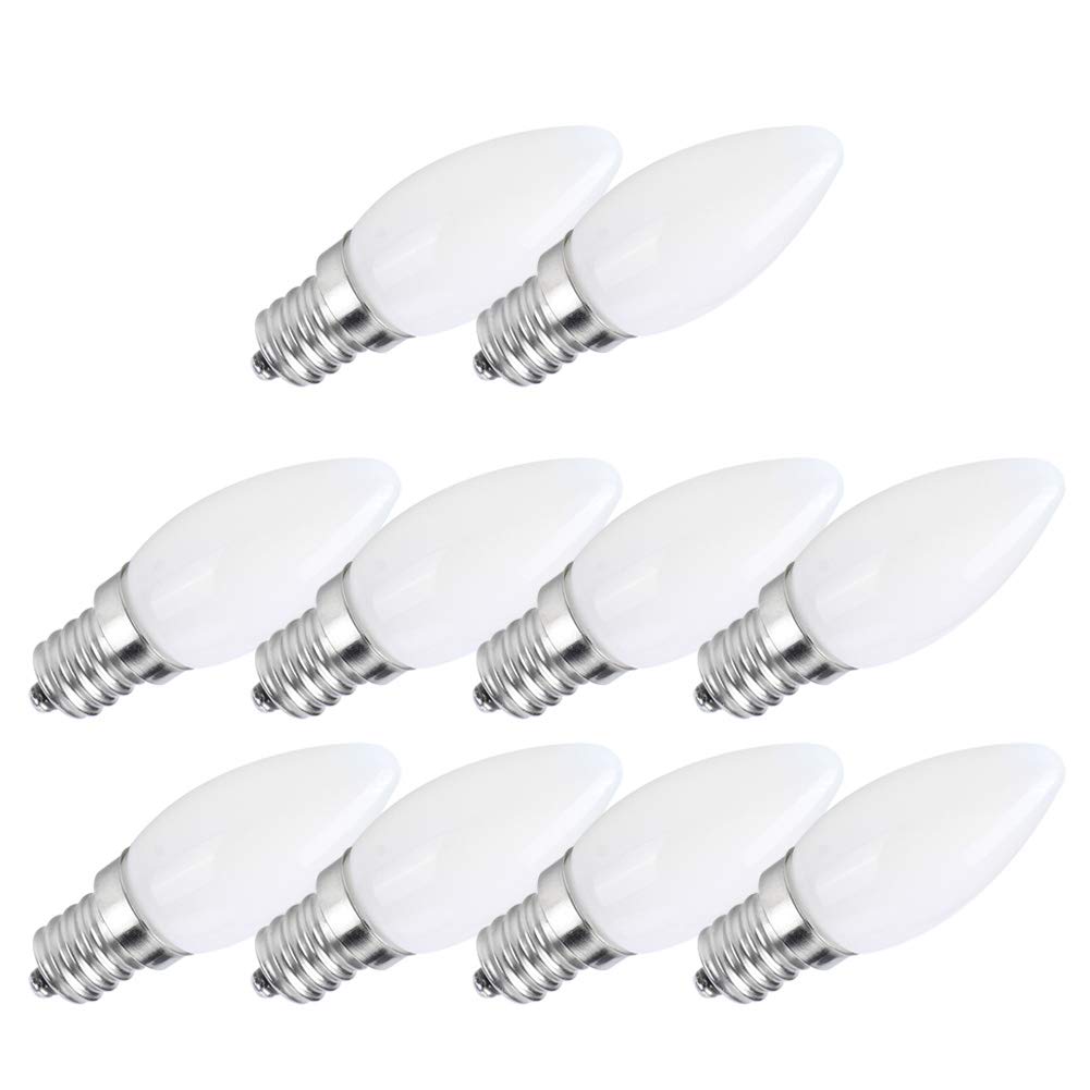 Dioche Bombilla Led E12 con Ajuste de Tornillo, Bombilla Tipo Vela Led E12, 10 Uds., Bombillas Led E12 para Candelabro, 1,5 W, CA 230V para Iluminación del Hogar y del Hotel
