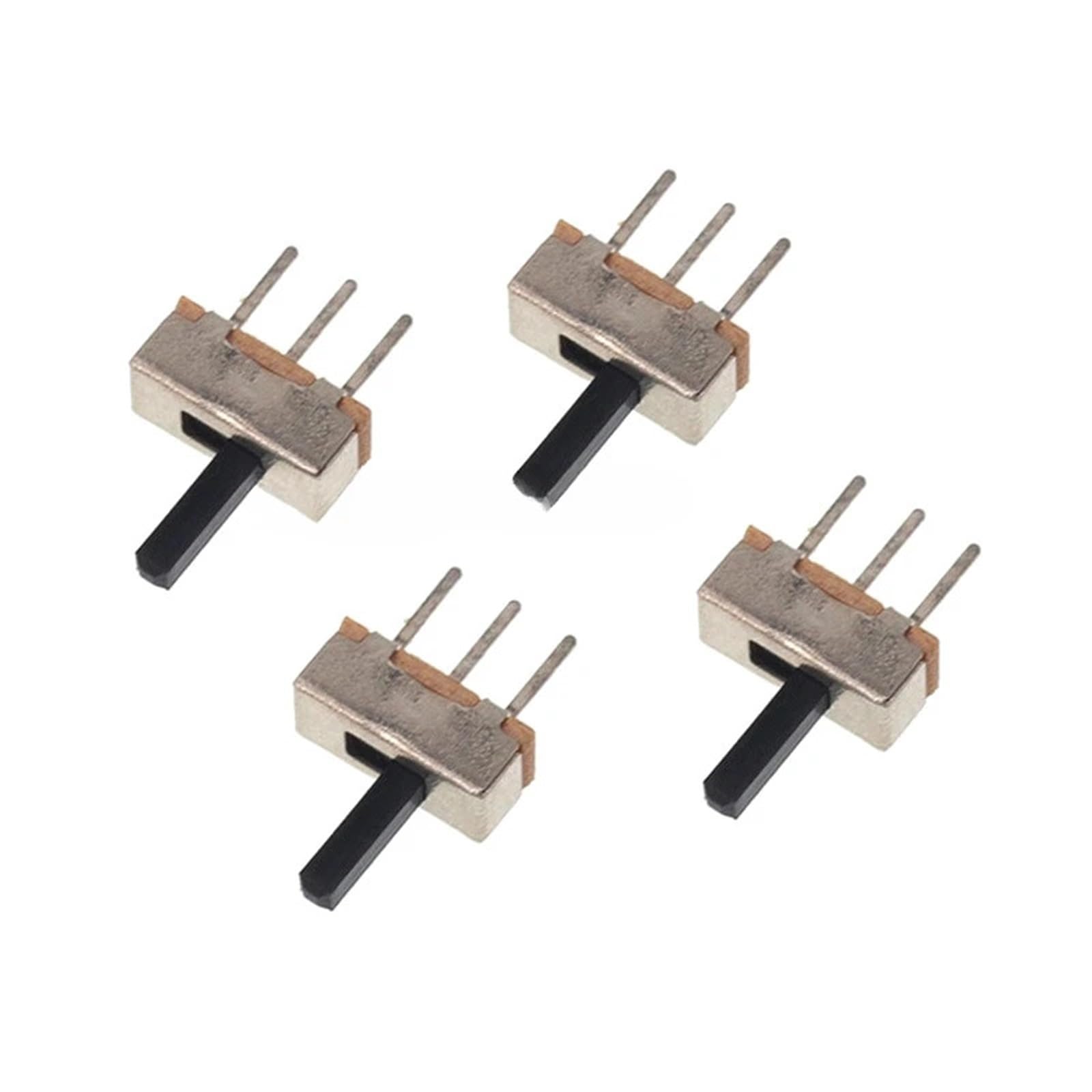 Mini Micro Interruptor, Interruptor de conmutación Paquete de 20 interruptores deslizantes SS12D00 de 3 pines, 1P2T, 2 posiciones, con mangos de varias longitudes.(Handle length 4mm)