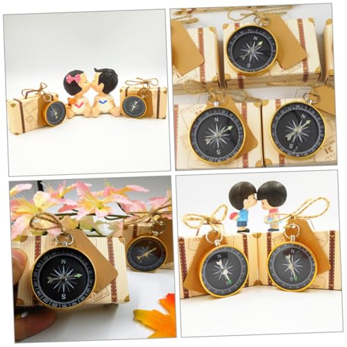 Conjunto 4 pzas Brújulas Mini Metal Llavero miniatura 3