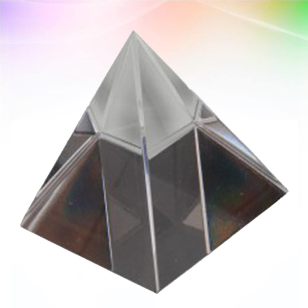 SHOWERORO Pyramide en Verre Optique 100mm pour Instruments D'optique, Réfracte la Lumière et Crée Un Arc-en-Ciel, pour Contemplation et Expériences Scientifiques