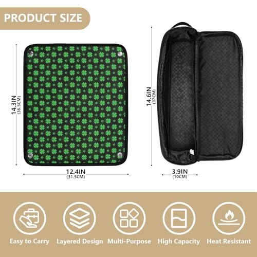Bolso de viaje para herramientas de cabello para mujeres con alfombrilla resistente al calor removible, impermeable, para plancha, rizador y accesorios de cuidado capilar miniatura 4