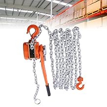 Lever Block Chain Hoist Come Along Ratchet 1.5 Ton 3000LB 20FT Lifter Chain 1.5T 6M