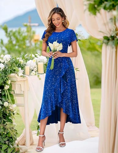 Image of BeryLove Womens Wedding Guest Dress Sequin Formal Dresses for Women | Stunning evening gowns for women suitable for prom homecoming bridesmaid and mother of the bride formal events