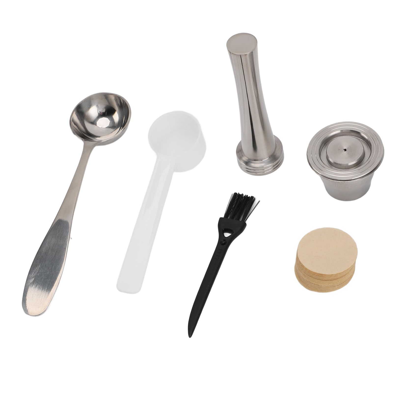 Tampers de cápsulas de café reutilizables de acero inoxidable para oficina en casa