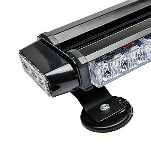 Cumart 26.5" Amber White 54 Led Automotive Emergency Warning Flashing Snow Plows Light Bar Strobe Light Traffic Advisor With Magnetic Base Double Side (26.5" 54Led, Amber/White) #TOP4