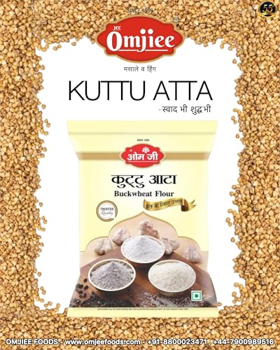 Image of Jee OmJee Kuttu Atta (Buckwheat Flour) 250g x 4 Pack | Gluten Free, Fasting Flour for Navratri & Vrat Recipes